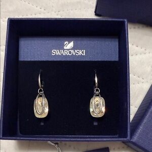 Swarovski Gold-Tone Drop Earrings